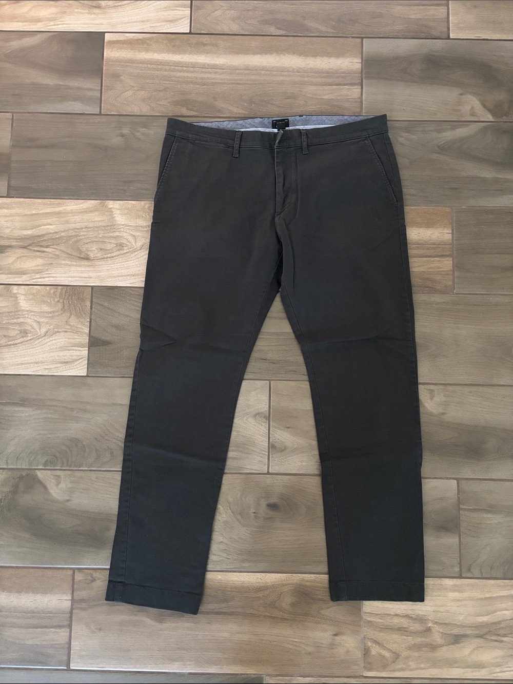 J. Crew Stretch Dark Charcoal Slim Chinos
